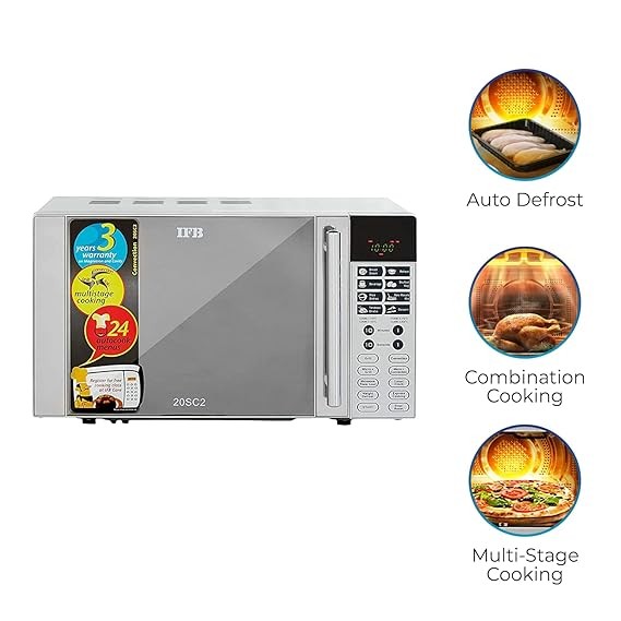 Ifb 20 L Convection Microwave Oven 20sc2 Metallic Silver With Starter Kit Standard