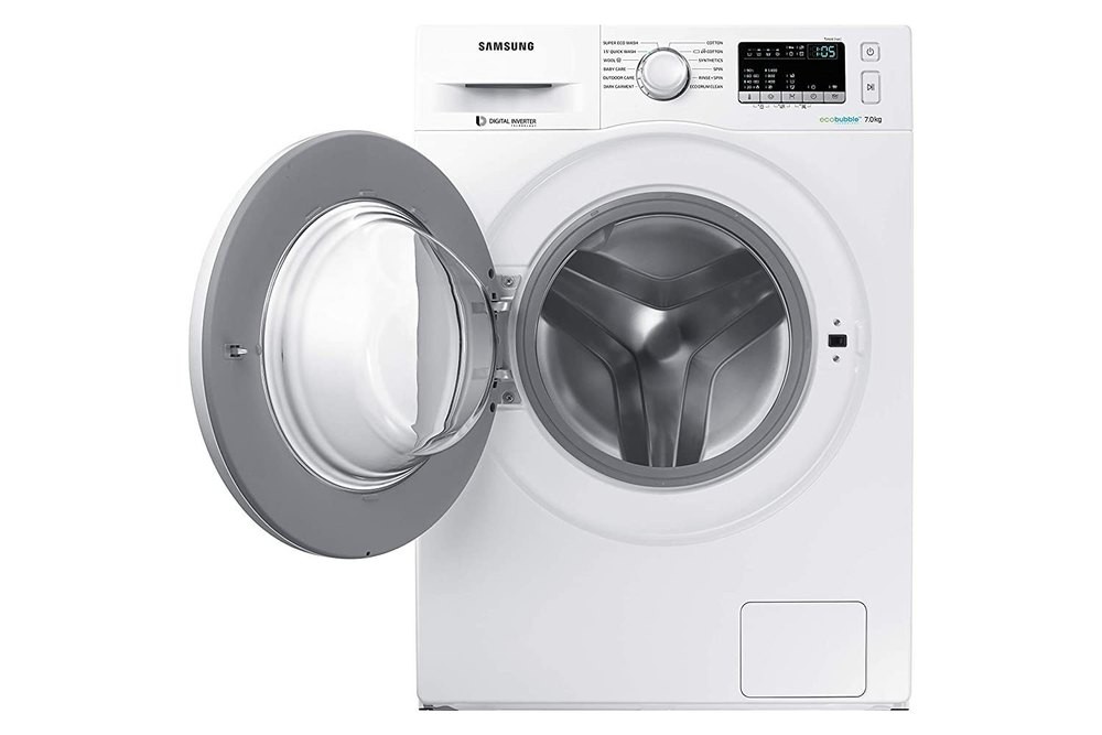 SAMSUNG 7 kg Fully Automatic Front Load Washing Machine Silver  (WW70R20GLSS/TL)