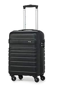 Verage V-Lite Tokyo 56 cms Black Hard Sided Cabin-in Size Luggage Trolley Bag for Travel Suitcase with 8 Spinner Wheels for Men and Women