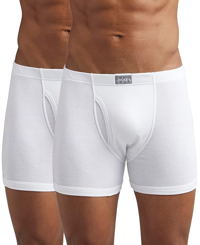 Jockey 8008 Men's Super Combed Cotton Rib Solid Boxer Brief with Ultrasoft Concealed Waistband (Pack of 2)