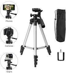 Kubra 3110 for Mobile, DSLR, Mirrorless, Sports & Action Portable Lightweight Aluminum Tripod  (Black, Supports Up to 1500 g)