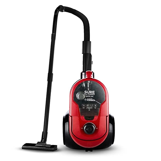 EUREKA FORBES Super Vac Bagless Dry Vacuum Cleaner  (Black, Red)