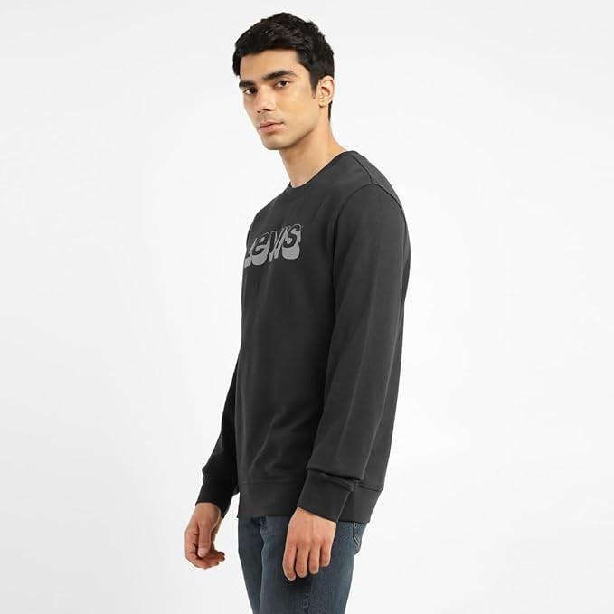 Levi's Men's Cotton Regular Fit Logo Crew Neck Sweatshirt