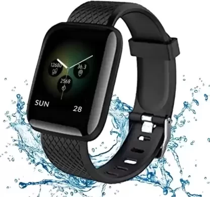 Ykarn Trades R Stylish ID116 smart wristwatch  (Matt Black Strap, Size : Free size)