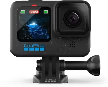 GoPro HERO12 DualLCDScreens 5.3K60 UltraHDVideo HyperSmooth 6.0withAutoBoostWaterproof Sports and Action Camera  (Black, 27 MP)