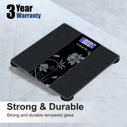 Healthgenie Thick Tempered Glass LCD Display Digital Weight Machine With 3 Years Warranty Weighing Scale  (HD-93)