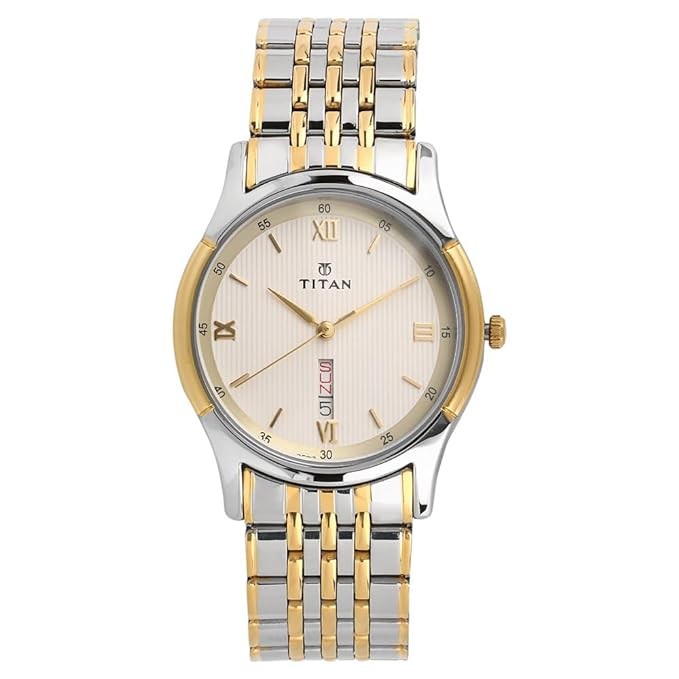 Titan Analog Multi-Colour Dial and Band Men's Stainless Steel Watch