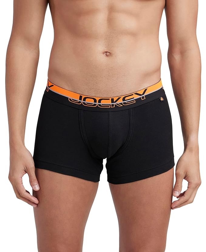 Jockey FP03 Men's Super Combed Cotton Rib Solid Trunk with Ultrasoft Waistband