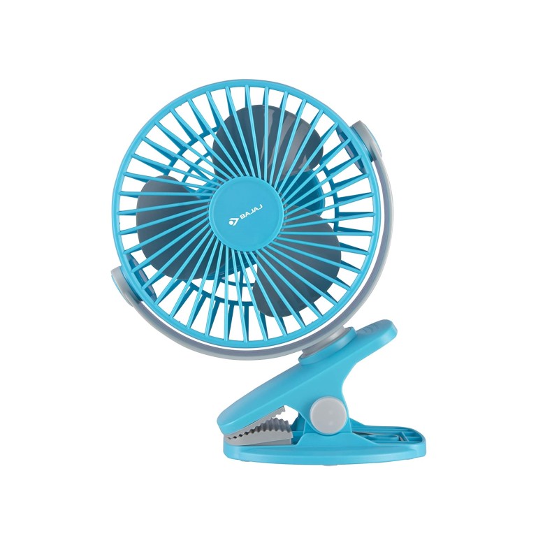 BAJAJ Pygmy mini Cerulean 110 mm Ultra High Speed 3 Blade Table Fan  (CERULEAN BLUE, Pack of 1)