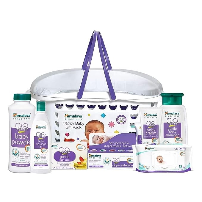 Himalaya Baby Gift Pack Basket,Pack of 1 set,white (4015A)