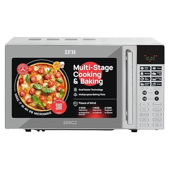 IFB 20 L Convection Microwave Oven (20SC2, Metallic Silver, With Starter Kit), STANDARD