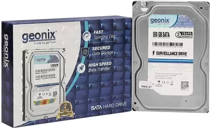 GEONIX SATA 500 GB Desktop, Surveillance Systems Internal Hard Disk Drive (HDD) (2 YEAR WARRANTY)  (Interface: SATA, Form Factor: 3.5 inch)