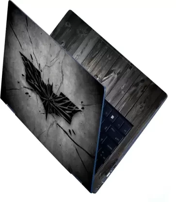 Techfit Full Body Laptop Skin Sticker For 14 to 15.6 inch Laptop - Black Batman Abstract Self Adhesive Stretched Vinyl Laptop Decal 15.6