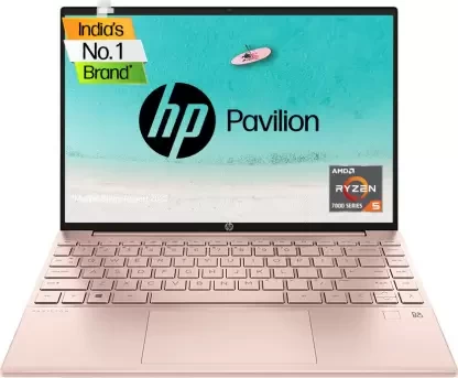 HP Pavilion Aero (2023) AMD Ryzen 5 Hexa Core 7535U - (16 GB/512 GB SSD/Windows 11 Home) 13-BE2056AU Thin and Light Laptop  (13.3 Inch, Pale Rose Gold, 0.97 Kg, With MS Office)